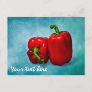 Red Bell Peppers Postcard