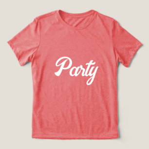 Red Bella-Canvas Party T-Shirt Tri-Blend Shirt