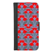 Red Bellflower iPhone Wallet Case