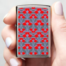 Red Bellflower Zippo Lighter