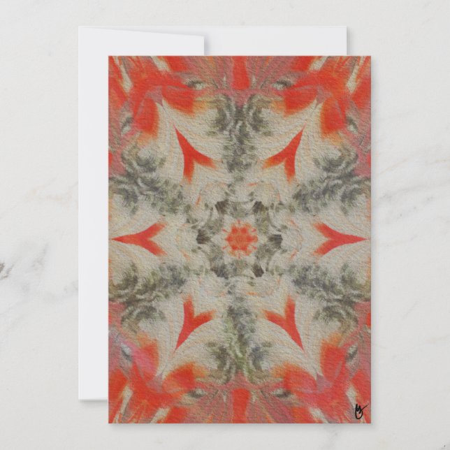 Red-bellied Woodpecker Geometric Textured Card (Front)