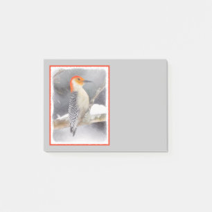 Red-Bellied Woodpecker Painting Original Bird Art Post-it Notes