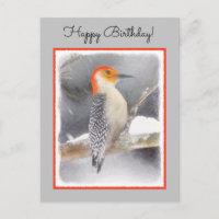 Red-Bellied Woodpecker Painting Original Bird Art