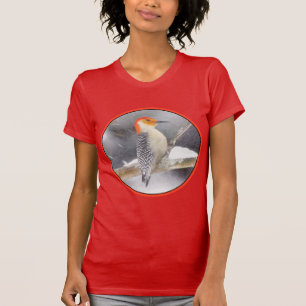 Red-Bellied Woodpecker Painting Original Bird Art T-Shirt