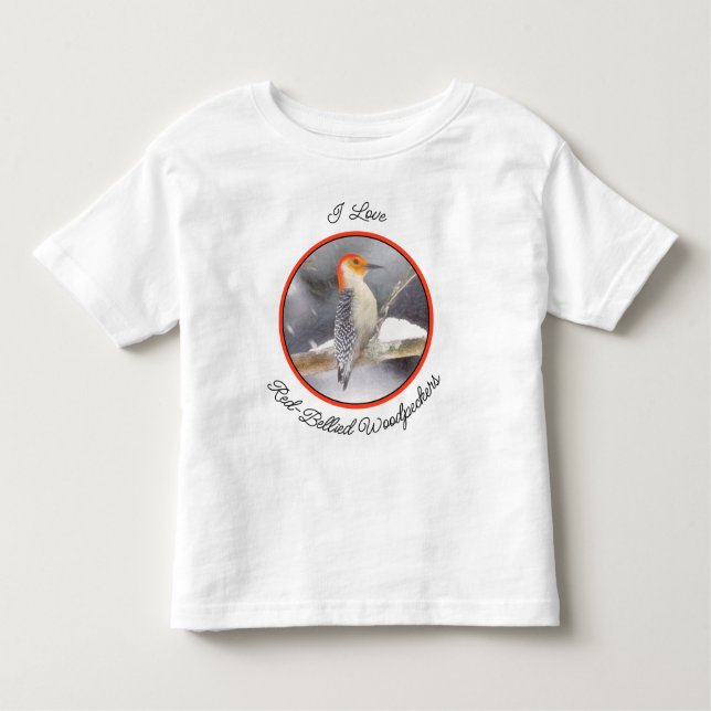 Red-Bellied Woodpecker Painting Original Bird Art Toddler T-Shirt (Front)