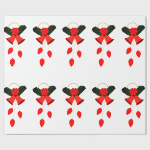 Red Bells and Holly Wrapping Paper