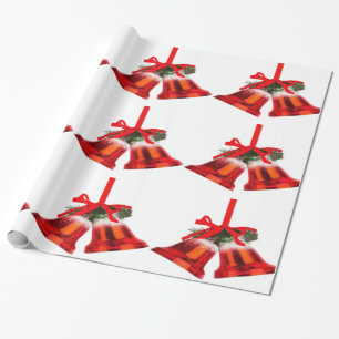 Red Bells and Holly Wrapping Paper