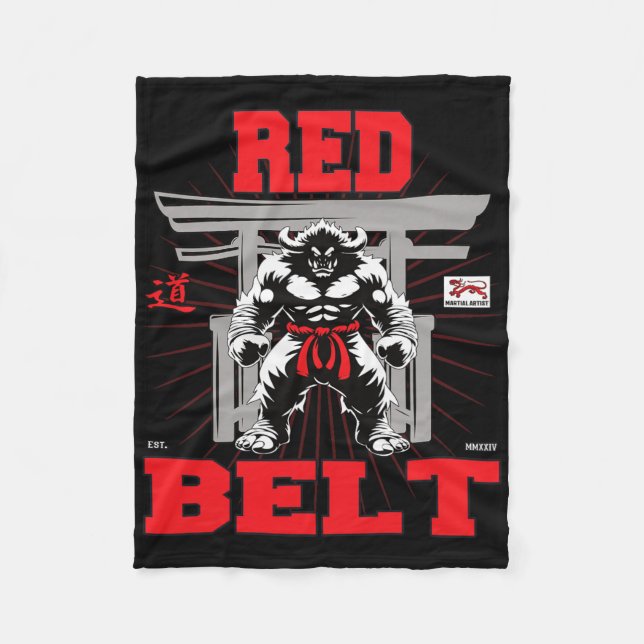 Red Belt Championship In Sight!  Fleece Blanket (Front)