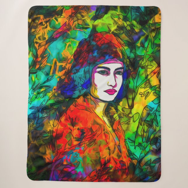 Red Beret Sherpa Blanket (Front)