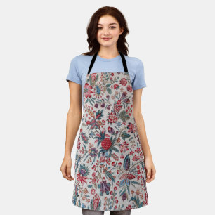 Red Berries and Vines Pattern Apron
