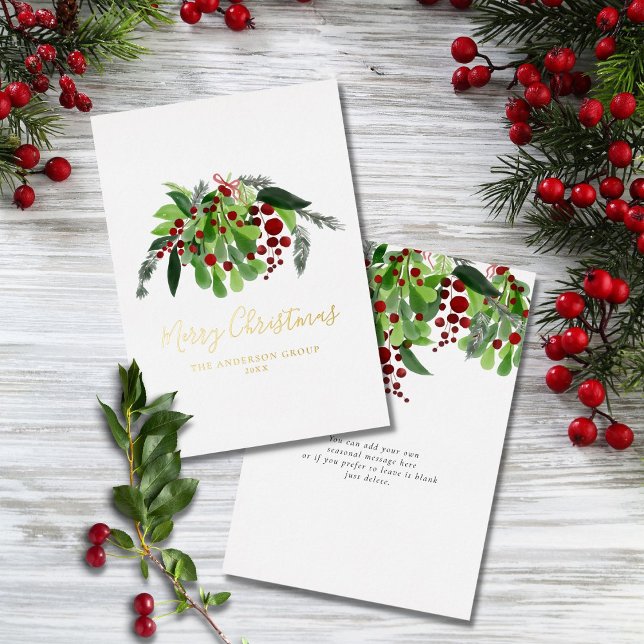 Red Berries Greenery Business Christmas Gold (Creator Uploaded)
