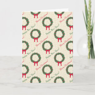 Red Berries Holly Merry Christmas Card