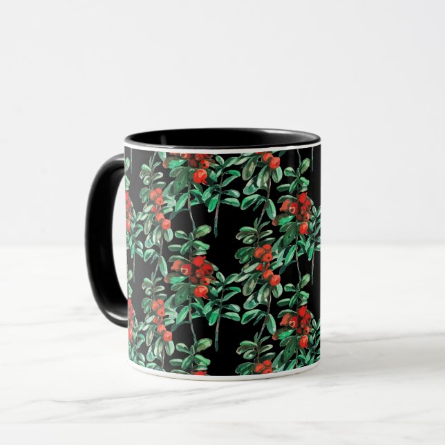 Red berries, lingonberries mug (Front Left)