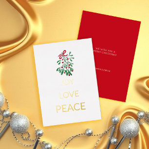 Red Berries Mistletoe Joy Love Peace