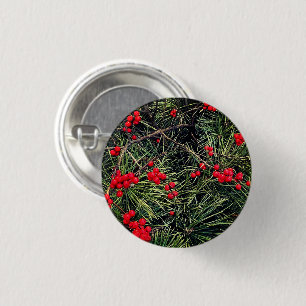 Red Berries Pine Needles Christmas Photo Pin