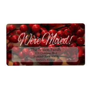 Red berries we've moved Christmas label