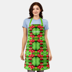 Red Berries With Raindrops Personalised     Apron