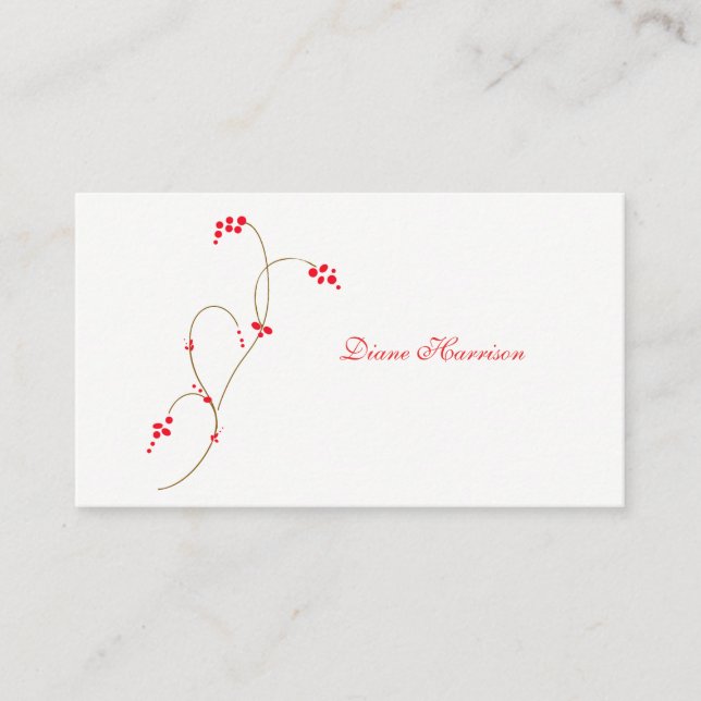 Red Berry Business Card (Front)
