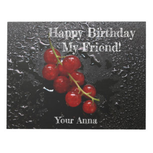 Red berry notepad