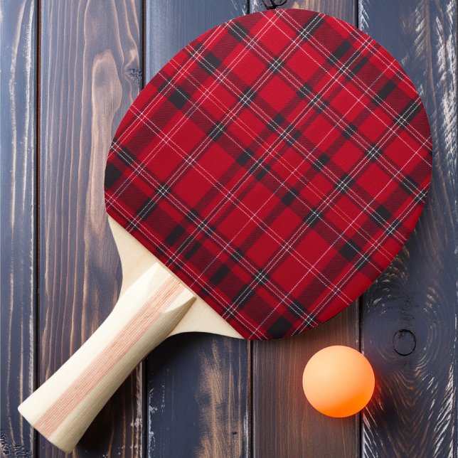 Red Berry Plaid Ping Pong Paddle (Creator Uploaded)