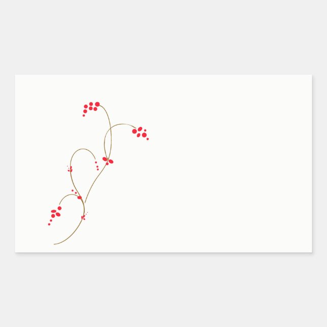 Red Berry Rectangle Sticker (Front)