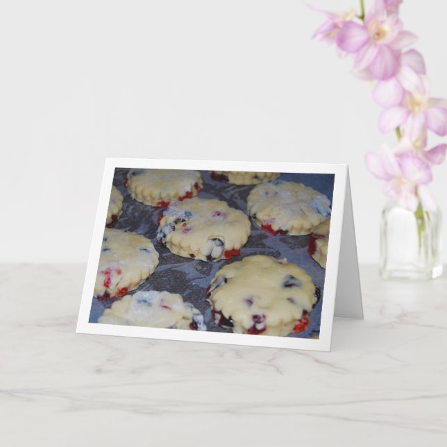 Red Berry Scones Card (Orchid)