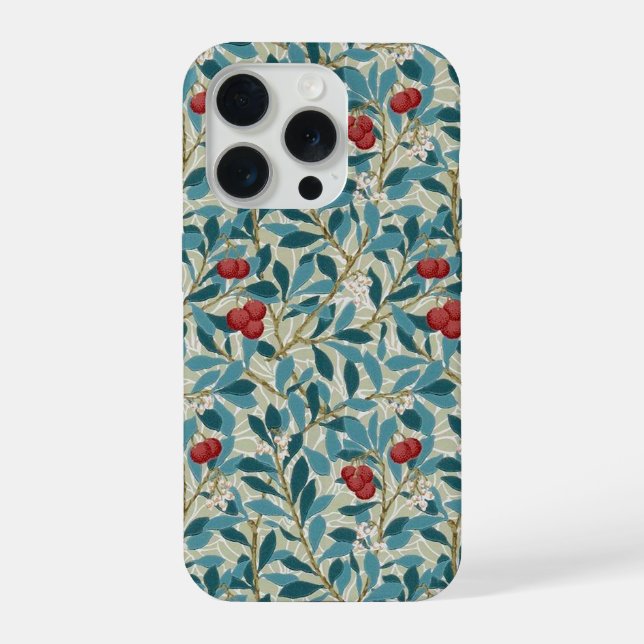 Red Berry Tree, William Morris iPhone Case (Back)