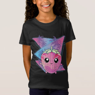 Red Berry Tropical Palm Trees Vaporwave Kawaii Str T-Shirt