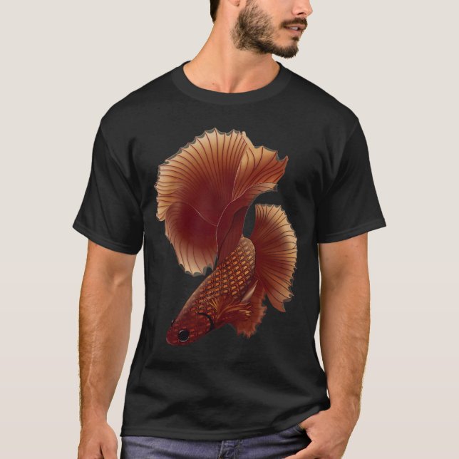 Red Betta Fish 1 T-Shirt (Front)