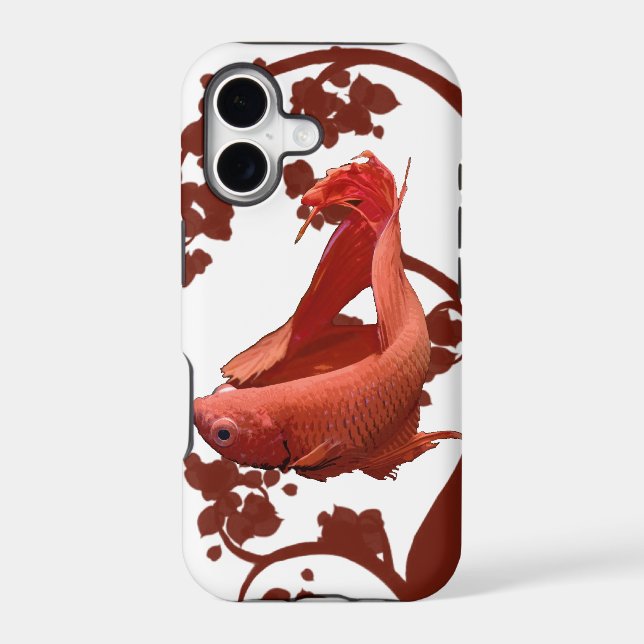 Red Betta Siamese Fighting Fish (Back)