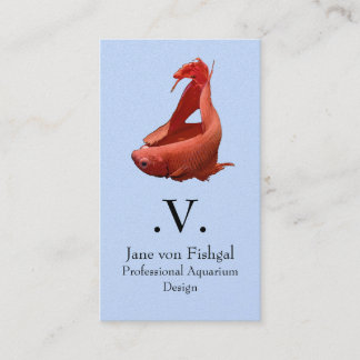 Red Betta Siamese Fighting Fish Business Card