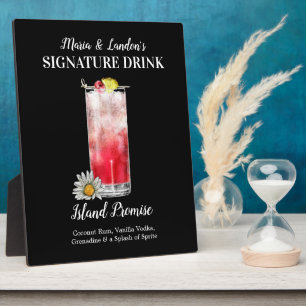 Red Beverage• PERSONALIZE this Signature Drink Plaque
