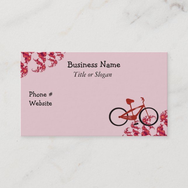 Red  Bicycle Business Card (Front)