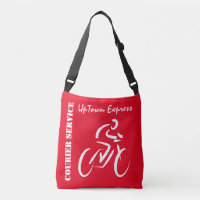 Red Bicycle Courier Cross Body Bag