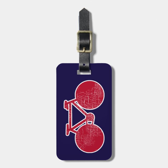red Bicycle Luggage Tag (Front Vertical)