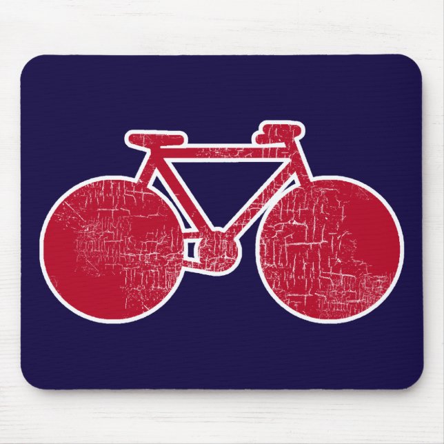 red bicycle mouse pad (Front)