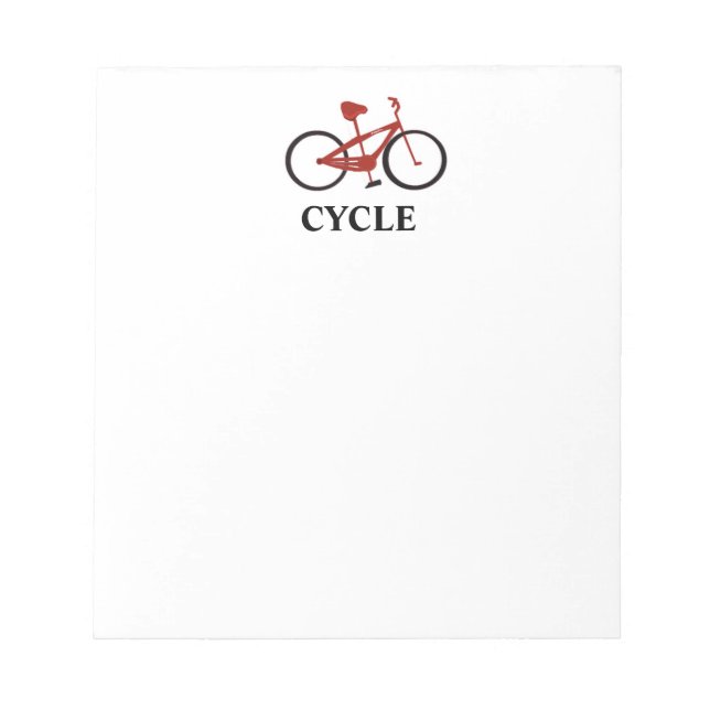 Red Bicycle Notepad (Front)