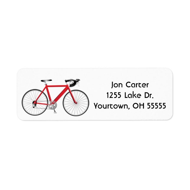 red bicycle on white (Front)