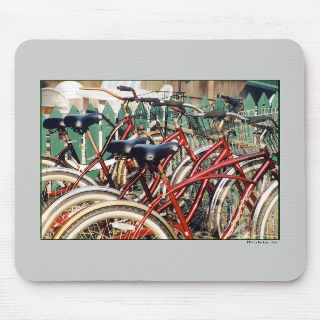 "Red Bicycles' Mousepad (Front)
