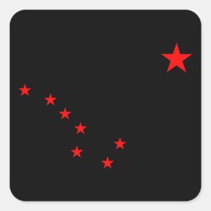 Red Big Dipper Square Sticker