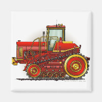 Red Big Dozer Tractor Magnets