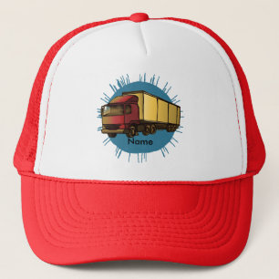 Red Big Rig Truck Trucker Hat