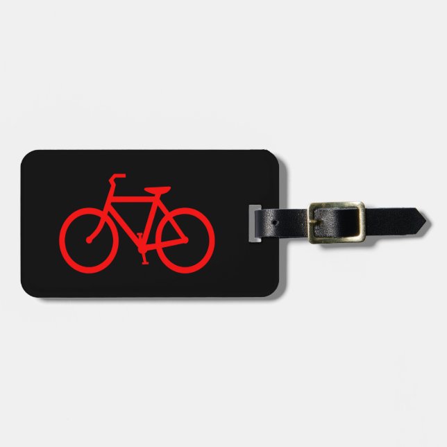 Red Bike Luggage Tag (Front Horizontal)