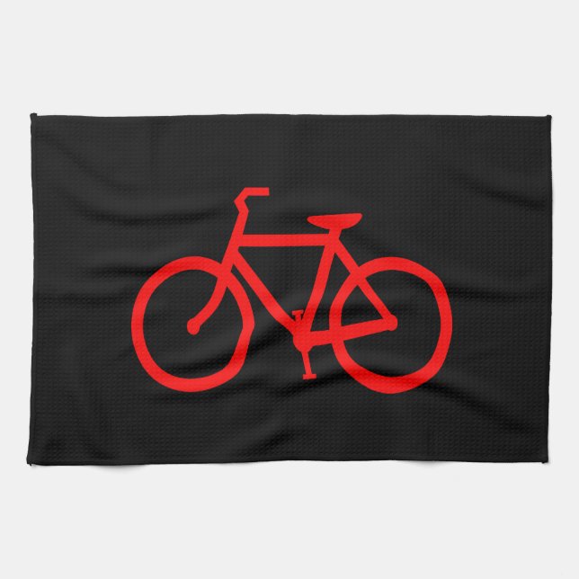 Red Bike Tea Towel (Horizontal)