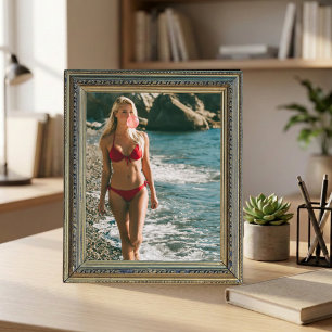 Red bikini Woman at Ocean Cute Bubble Gum Bubble Poster