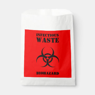 Red BIOHAZARD Infectious Waste Trick Or Treat Bags