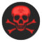 Red Biohazard Skull Sticker
