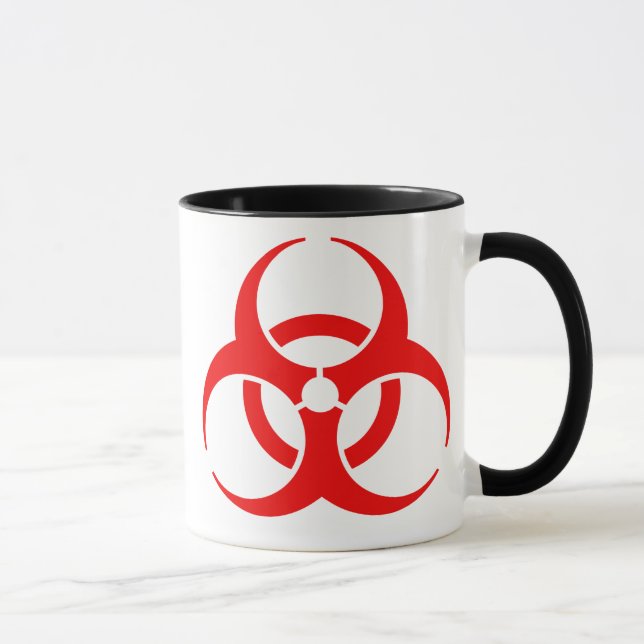 Red Biohazard Symbol Mug (Right)