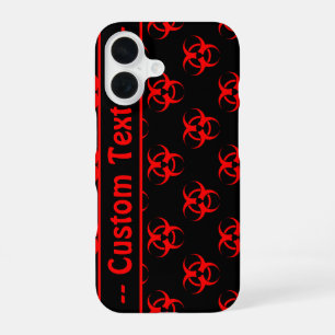 Red Biohazard w/ Custom Text Phone Case
