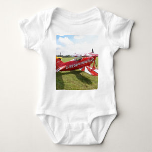 Red Biplane Baby Bodysuit